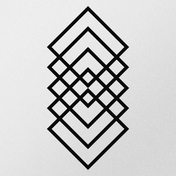 Wallity Geometrická čierna nástenná kovová dekorácia