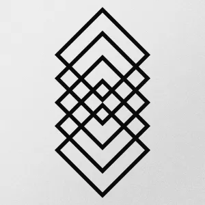 Wallity Geometrická čierna nástenná kovová dekorácia
