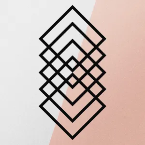 Wallity Geometrická čierna nástenná kovová dekorácia