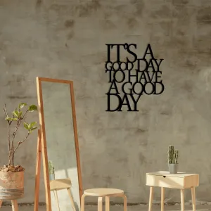 Wallity Nástenná kovová dekorácia Good Day černá