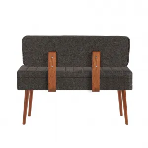 Kalune Design Lavice VINA II s úložným prostorem 110 cm ořech/antracitová