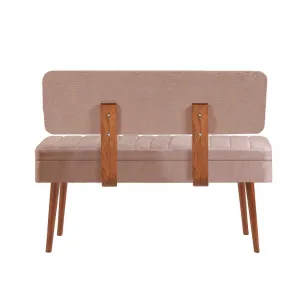 Kalune Design Lavice VINA II s úložným prostorem 110 cm ořech/béžová