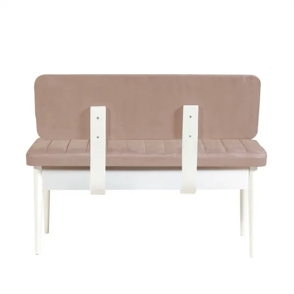 Kalune Design Lavice VINA s úložným prostorem 110 cm bílá/béžová