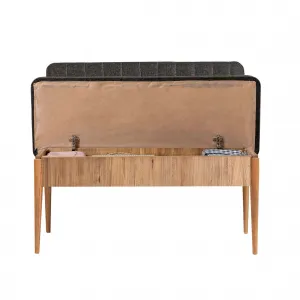 Kalune Design Lavice VINA s úložným prostorem 110 cm borovice atlantic/antracitová