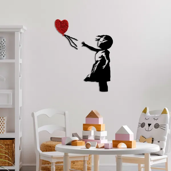 Wallity Nástenná dekorácia Banksy 13-1 čierna/červená