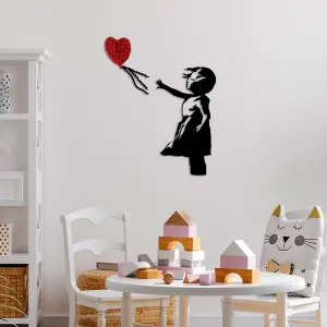 Wallity Nástenná dekorácia Banksy 13-1 čierna/červená