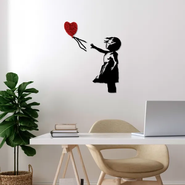 Wallity Nástenná dekorácia Banksy 13-1 čierna/červená