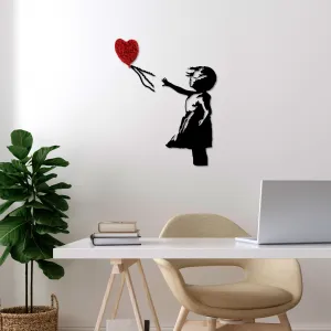 Wallity Nástenná dekorácia Banksy 13-1 čierna/červená