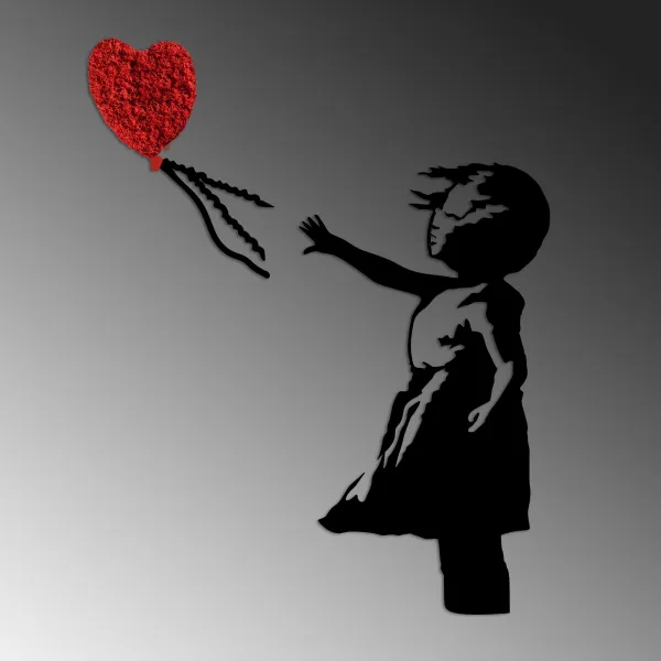 Wallity Nástenná dekorácia Banksy 13-1 čierna/červená
