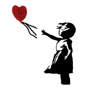 Wallity Nástenná dekorácia Banksy 13-1 čierna/červená
