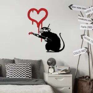Wallity Nástenná dekorácia Banksy Metal 08 čierna