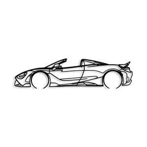 Wallity Nástenná kovová dekorácia McLaren 720S Silueta čierna