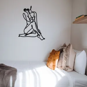 Wallity Nástenná kovová dekorácia Eve čierna