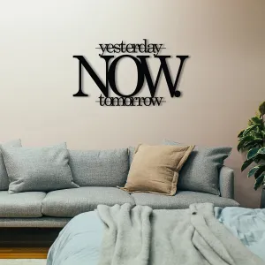 Wallity Nástenná kovová dekorácia Now čierna
