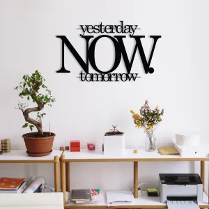 Wallity Nástenná kovová dekorácia Now čierna