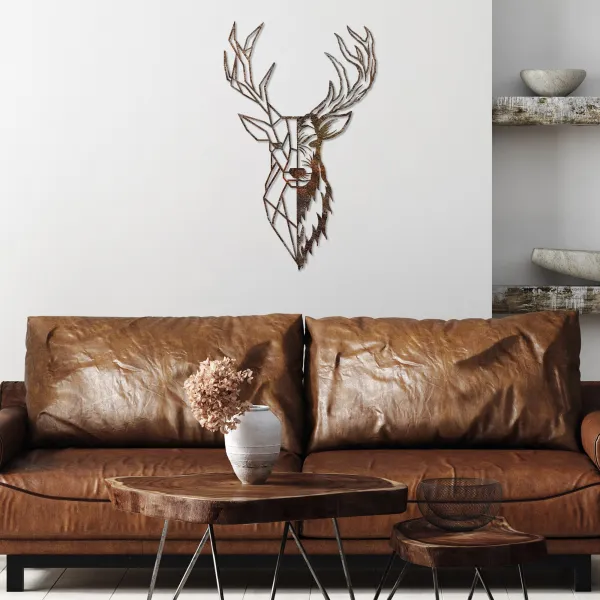 Wallity Nástenná kovová dekorácia Hrdzavý Jeleň 3 viacfarebná