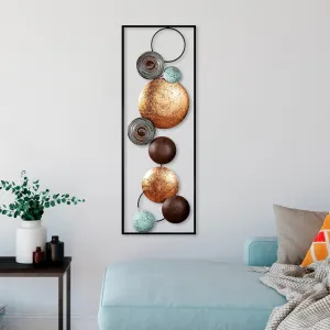 Wallity Nástenná kovová dekorácia Texturovaná 7 viacfarebná