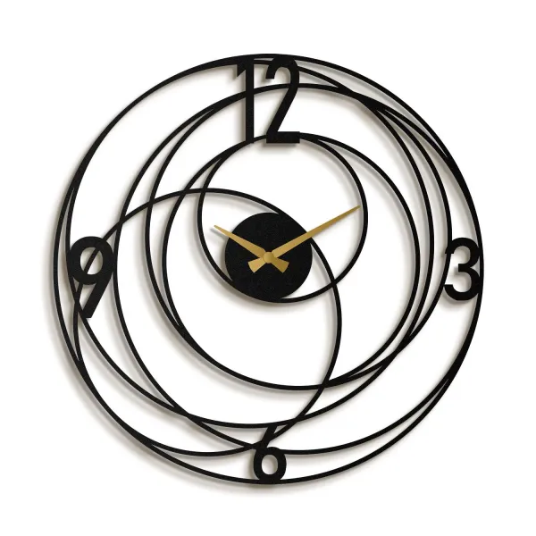 Wallity Nástěnné kovové hodiny Clock Big Bang černá