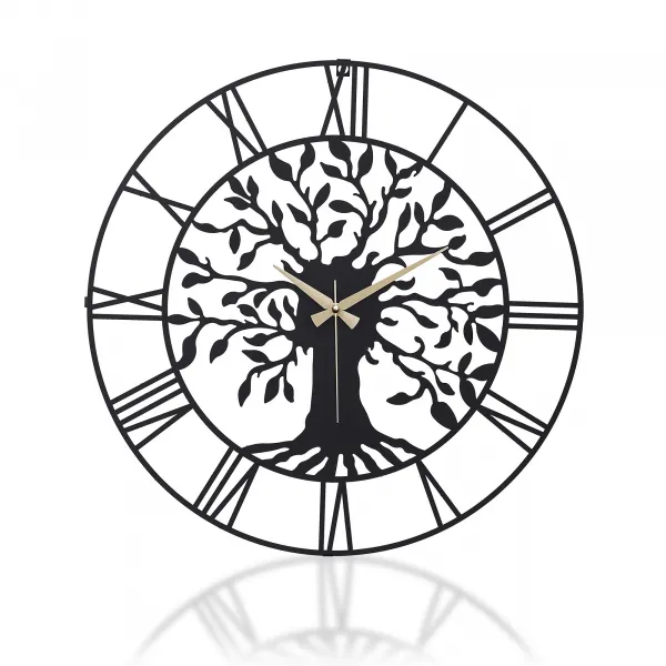 Wallity Nástěnné kovové hodiny Clock Vita černé