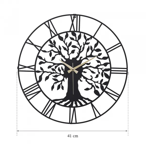 Wallity Nástěnné kovové hodiny Clock Vita černé