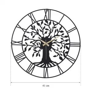 Wallity Nástěnné kovové hodiny Clock Vita černé