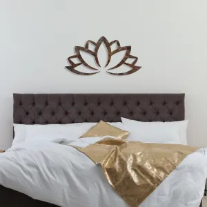 Wallity Nástenná kovová dekorácia Hrdzavá Lotus viacfarebná
