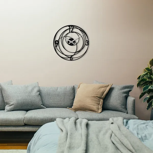 Wallity Nástěnné kovové hodiny Enzoclock černé