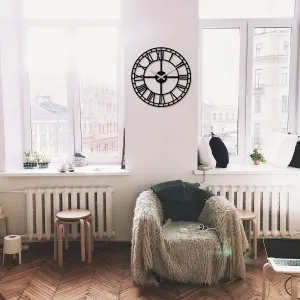 Wallity Nástěnné kovové hodiny Enzoclock S002 černé