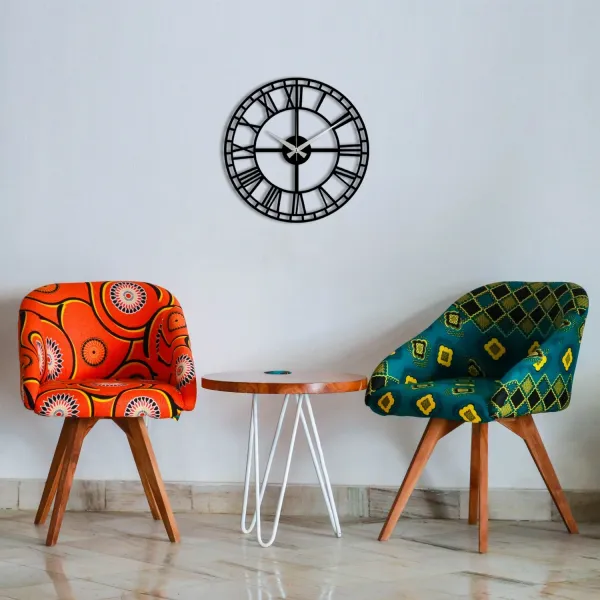 Wallity Nástěnné kovové hodiny Enzoclock S002 černé