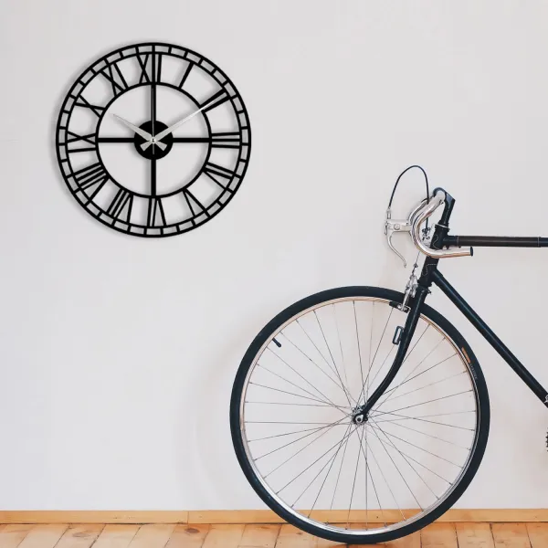 Wallity Nástěnné kovové hodiny Enzoclock S002 černé