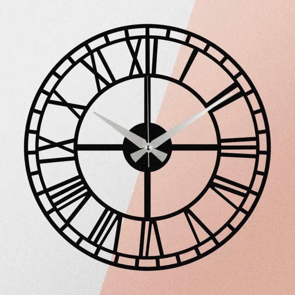 Wallity Nástěnné kovové hodiny Enzoclock S002 černé