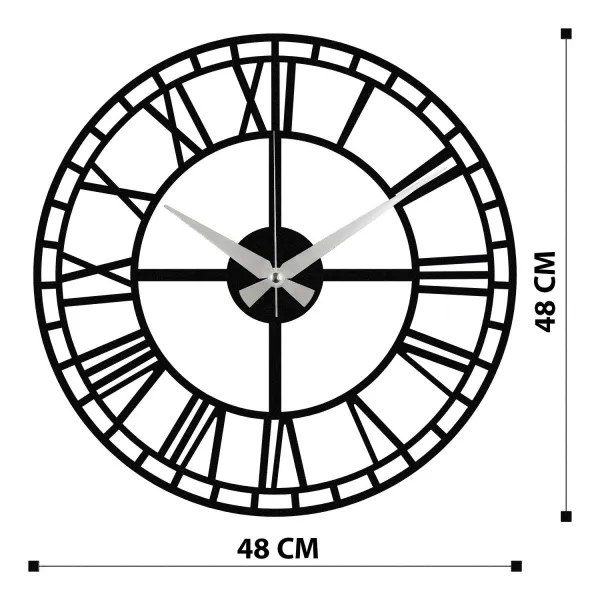 Wallity Nástěnné kovové hodiny Enzoclock S002 černé