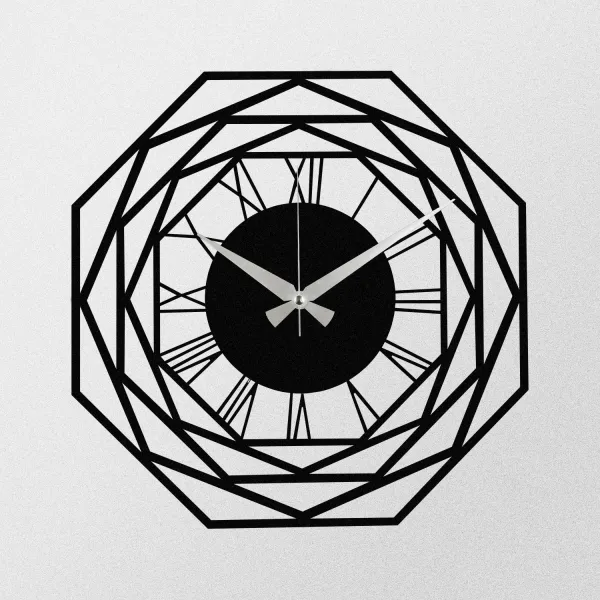 Wallity Nástenné kovové hodiny Enzoclock S012 čierne