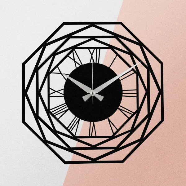 Wallity Nástenné kovové hodiny Enzoclock S012 čierne