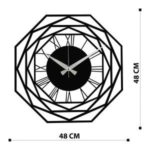 Wallity Nástenné kovové hodiny Enzoclock S012 čierne