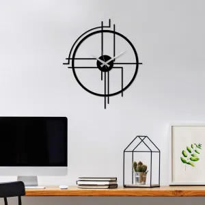 Wallity Nástenné kovové hodiny Minimal čierne