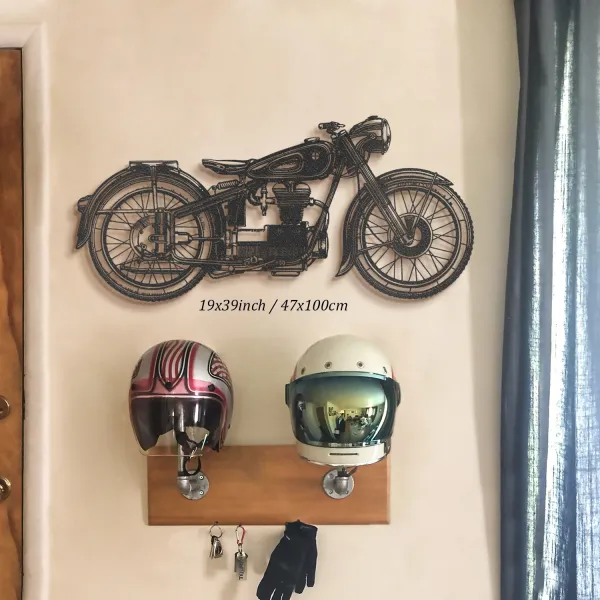 Wallity Nástenná kovová konštrukcia Cafe Racer čierna