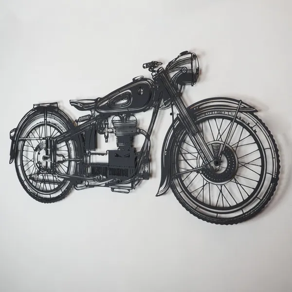 Wallity Nástenná kovová konštrukcia Cafe Racer čierna