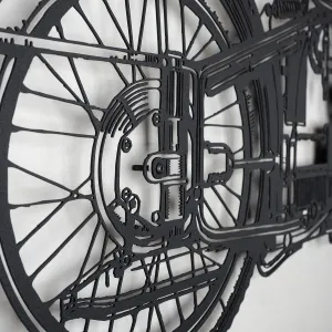 Wallity Nástenná kovová konštrukcia Cafe Racer čierna