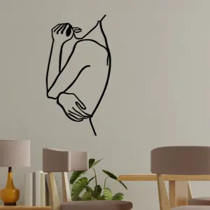 Wallity Nástenná kovová dekorácia Žena 2 čierna
