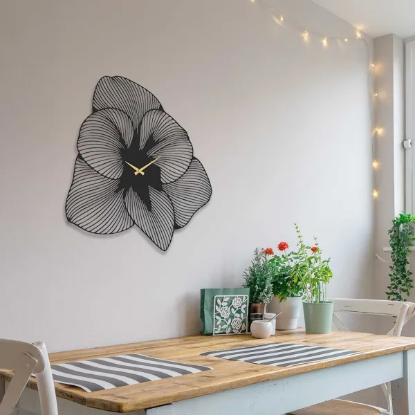 Wallity Nástenné kovové hodiny Azalea APS039 70 čierne