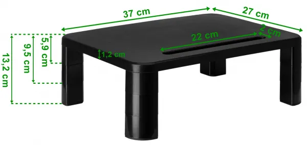 TZB Stojan na monitor RACK černý