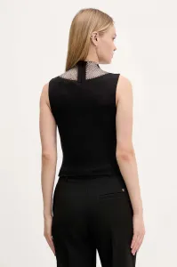 Top Karl Lagerfeld Jeans čierna farba, s nášivkou, A4W17032