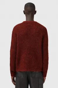 Sveter s prímesou vlny AllSaints MYLES oranžová farba, M050KD