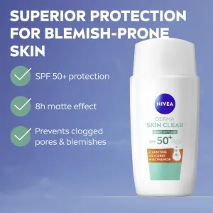 NIVEA Derma Skin Clear ľahký ochranný fluid SPF 50+ 40 ml