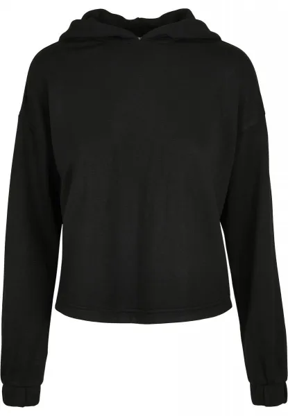 Women's Oversized Modal Terry Terry Hoodie Black
