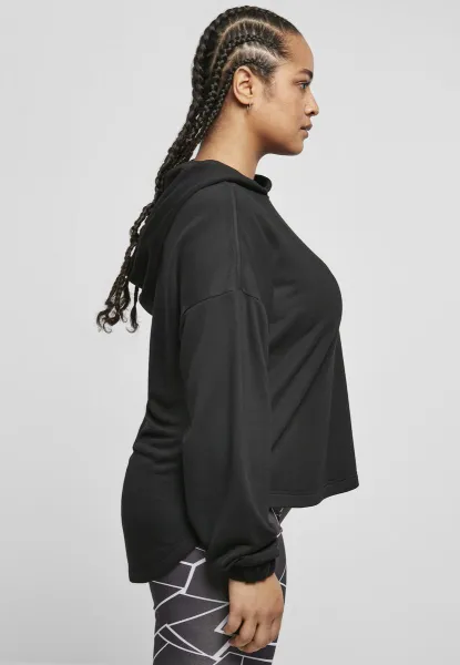 Women's Oversized Modal Terry Terry Hoodie Black