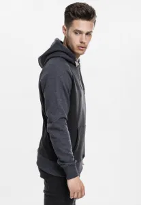 Raglan contrast hoodie blk/cha