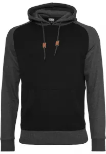 Raglan contrast hoodie blk/cha