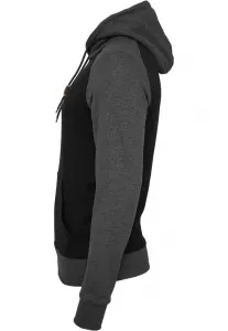 Raglan contrast hoodie blk/cha